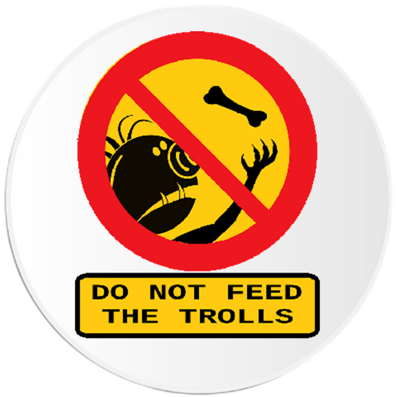 Do Not Feed The Trolls – Circle Sticker Decal 3 Inch