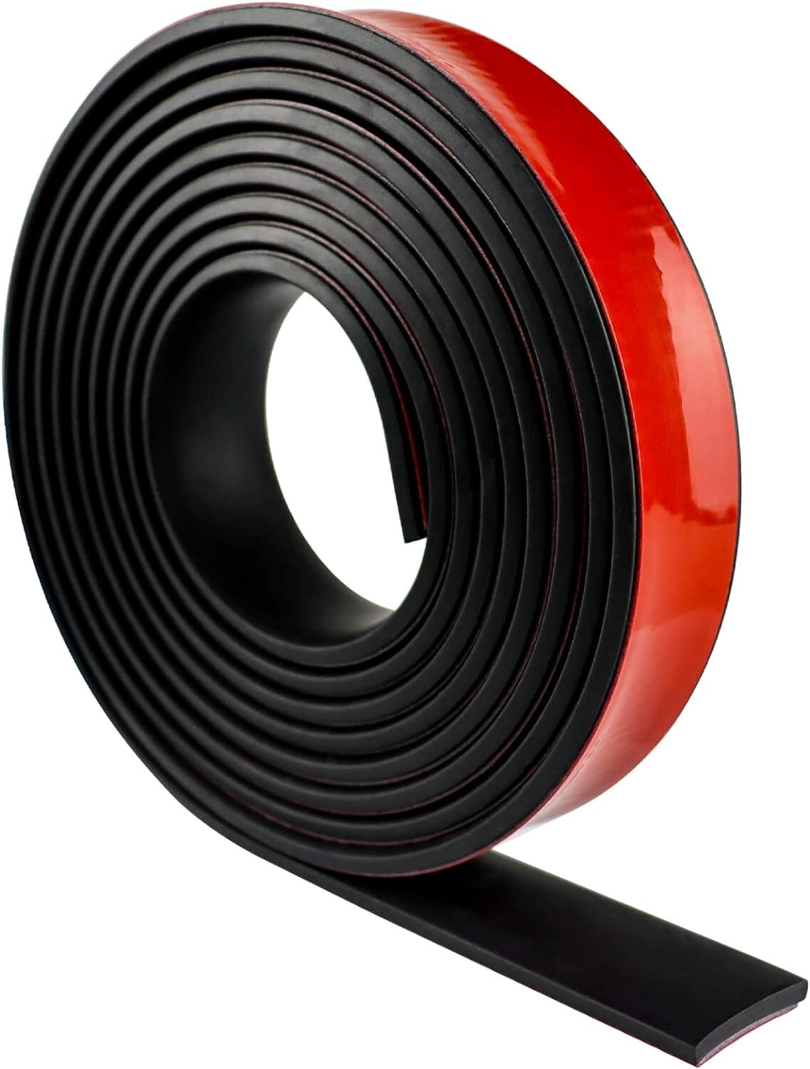 Neoprene Rubber Strips Self Adhesive 1” Wide x 1/8″ Thick x 20′ Long, Black
