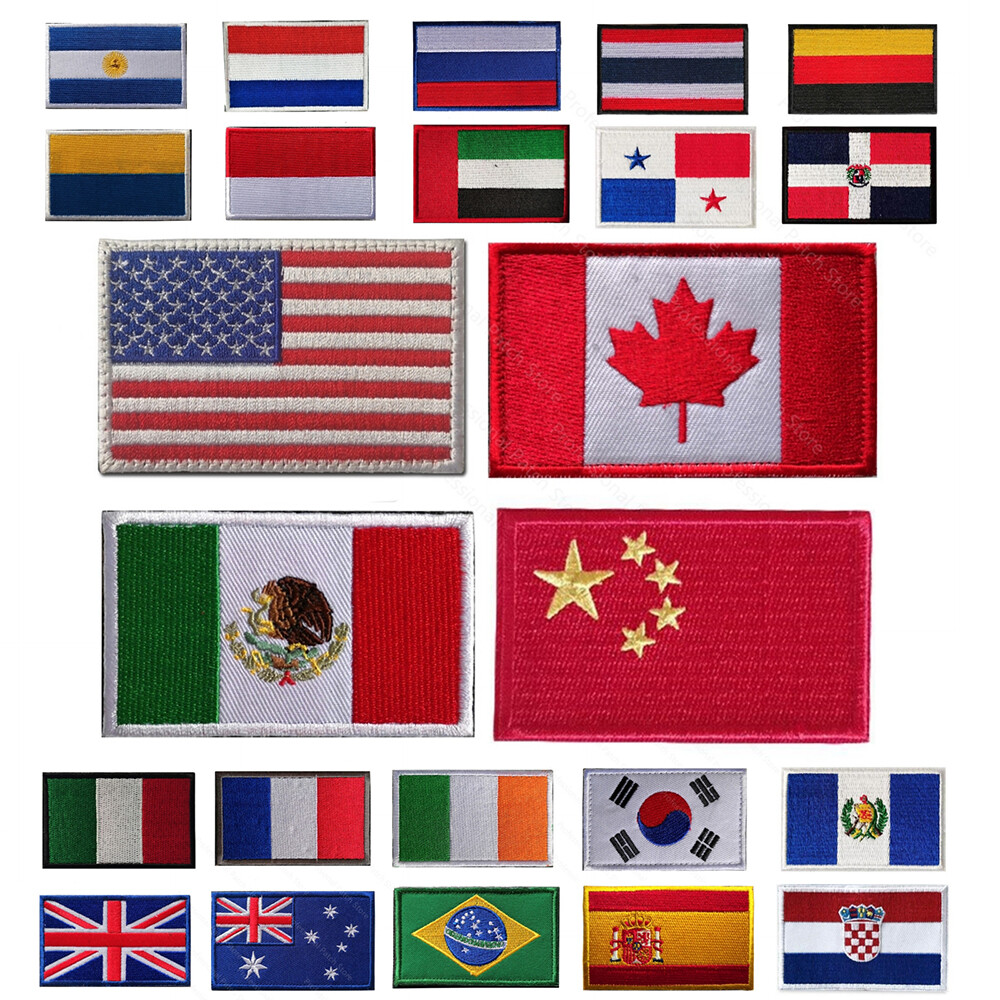 National Country Flag Patch to Iron on/Sew on Embroidered Cloth Patch/Badge HOT!