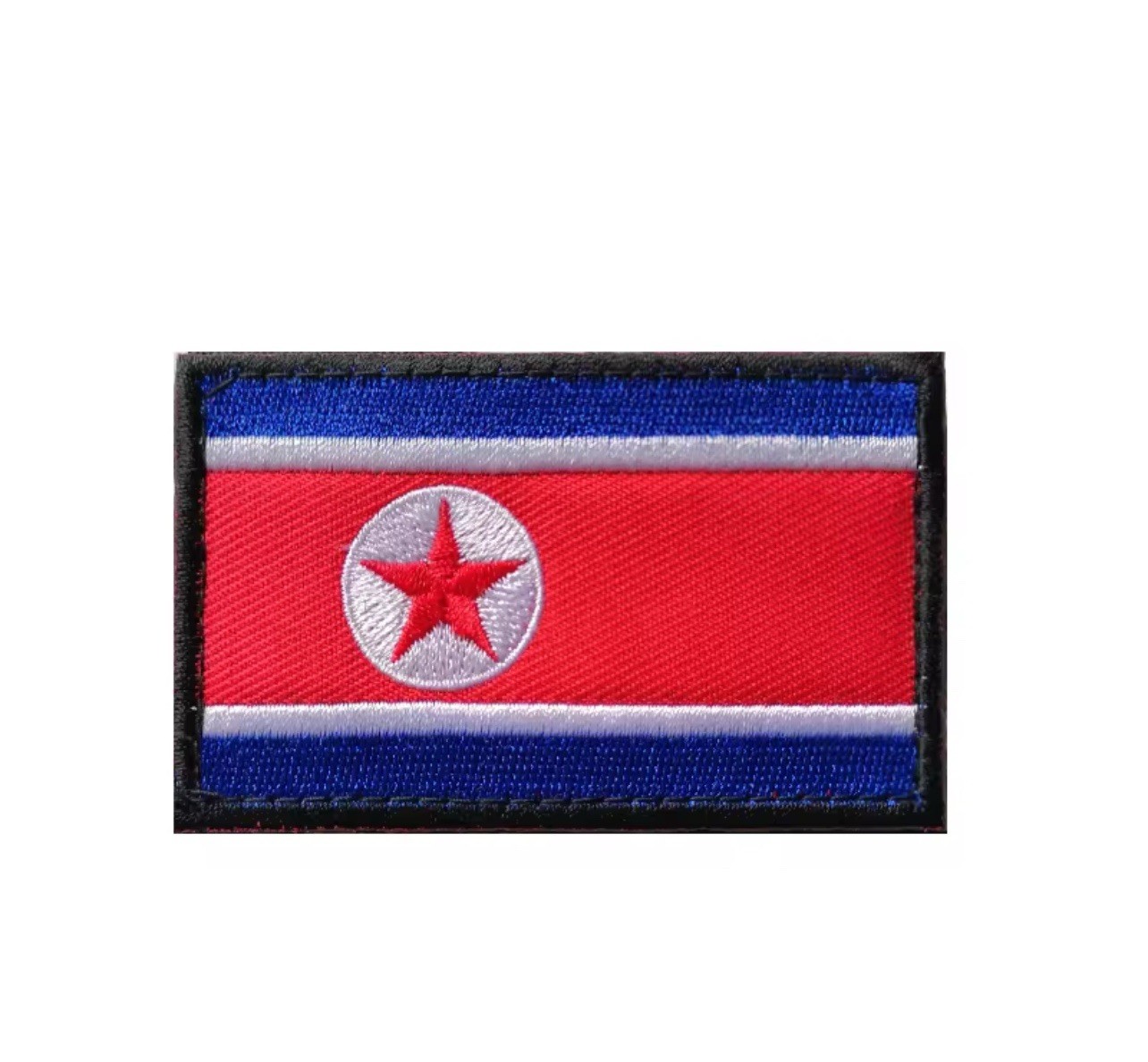 NORTH KOREA FLAG PATCH embroidered sew-on DEMOCRATIC REPUBLIC OF KOREA DPRK