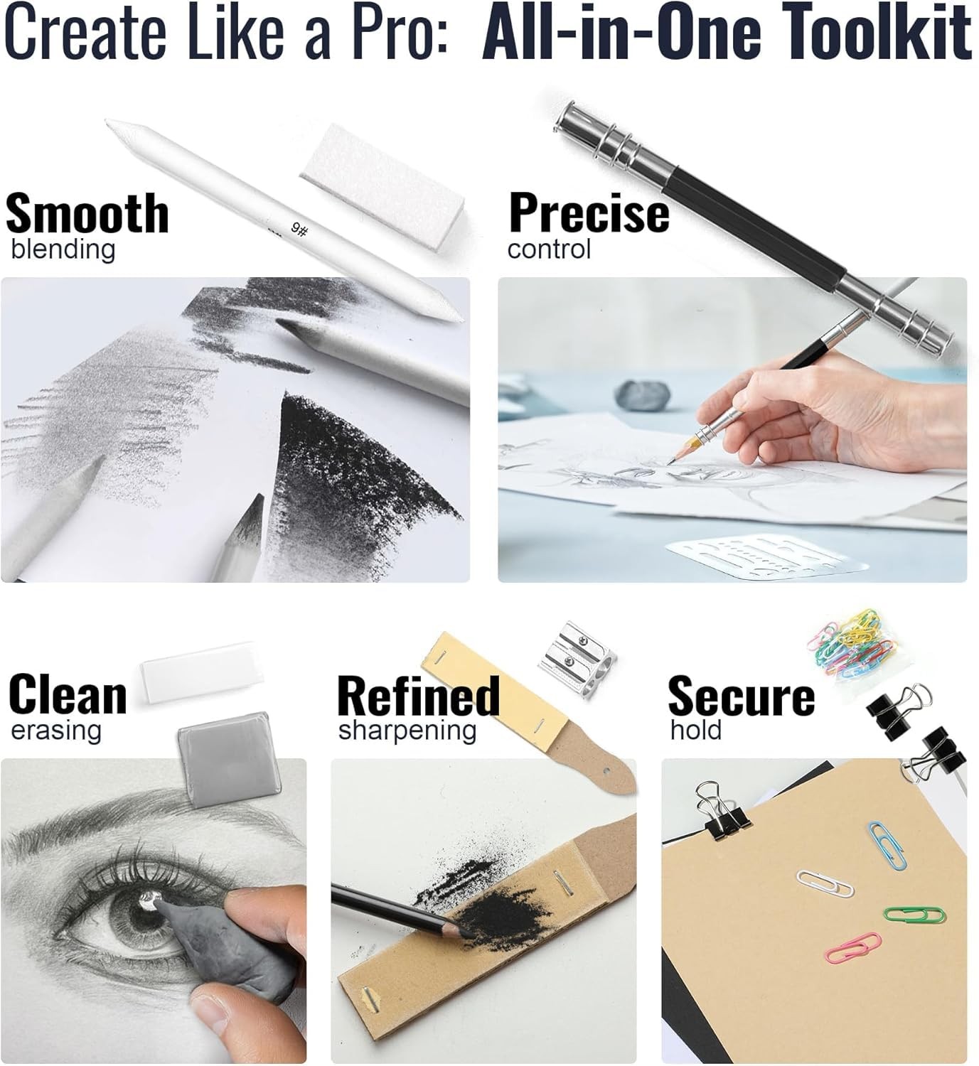 106 Pack Art Supplies Sketching Drawing Kit for Kids Adults
