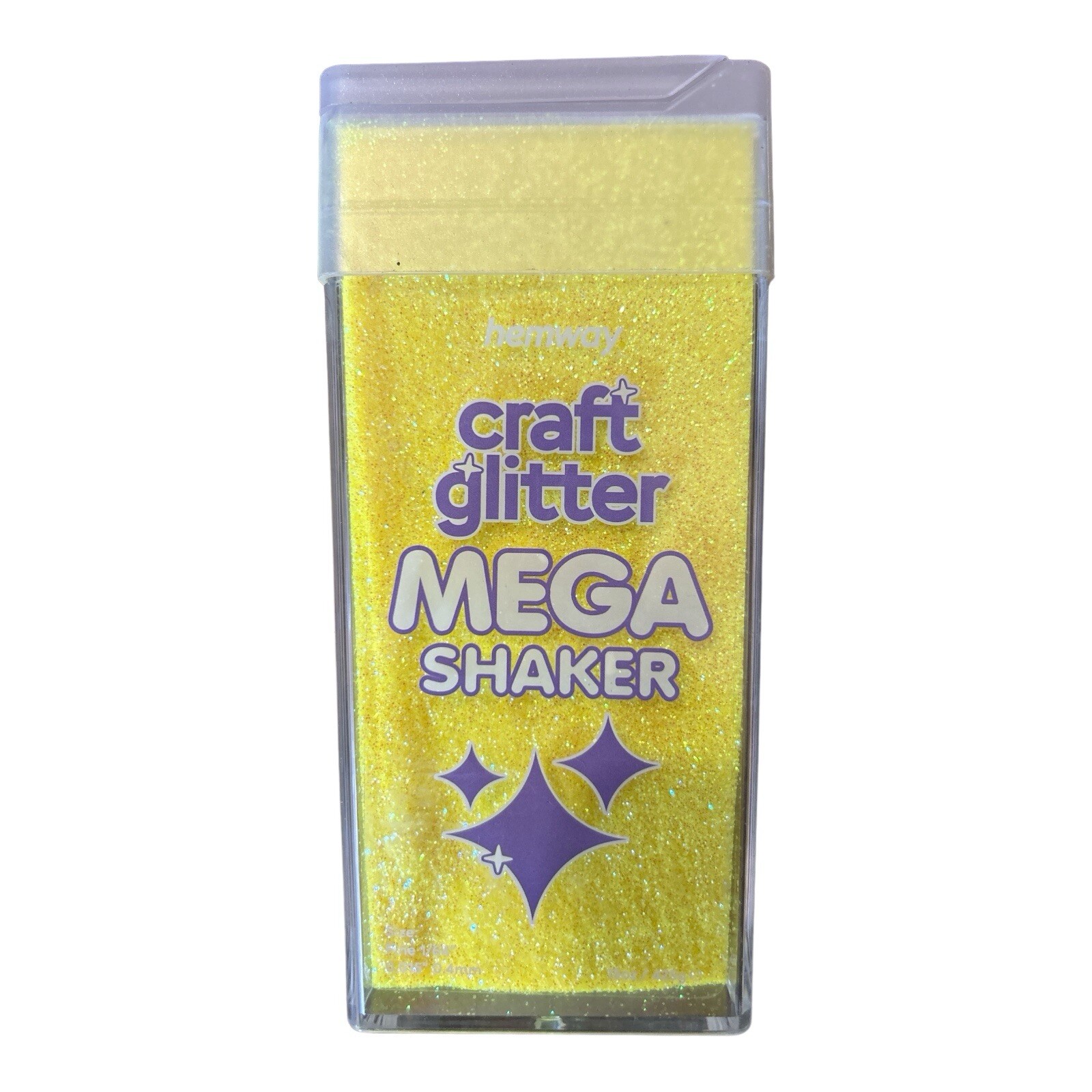 Hemway Craft Glitter MEGA Shaker – 15oz Yellow for DIY & Art Projects – Sealed