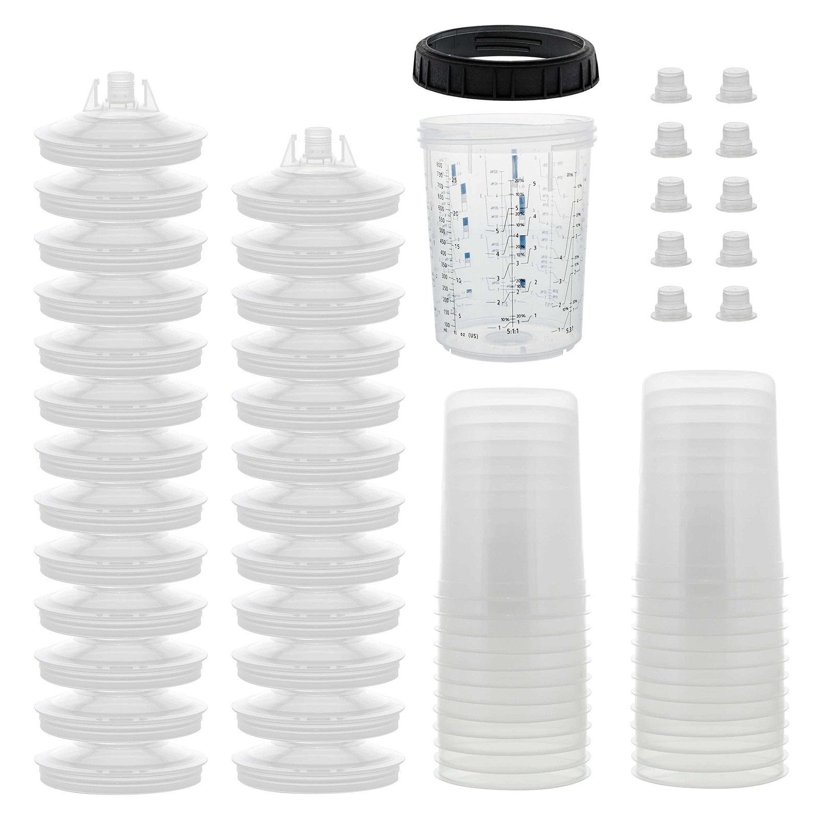 Master Paint System MPS Disposable Spray Gun 27 Ounce Cup Kit, White