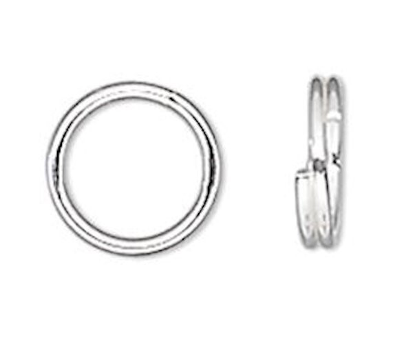 Split Ring, 10 Sterling Silver 3.5mm Round Rings 0.04 Inch Thick w/ 2.5mm ID