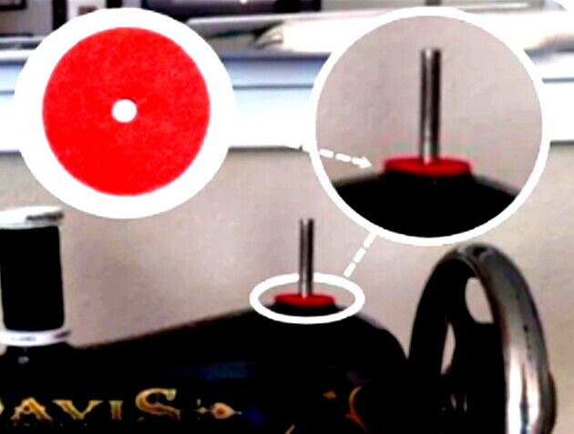 Spool Pin Felt (Red) #8879 10/Pack for All Domestic Sew. Machines