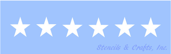 2″ STAR STENCIL 6 STARS BORDER STENCILS TEMPLATE PAINT TEMPLATES NEW 13.50″ x 2″