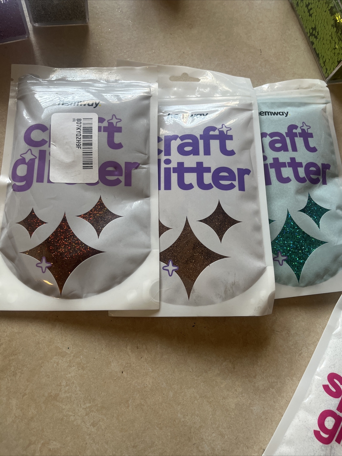 Hemway Ultra Sparkle Glitter In sealed bags Crafts Projects 5 for $20every color