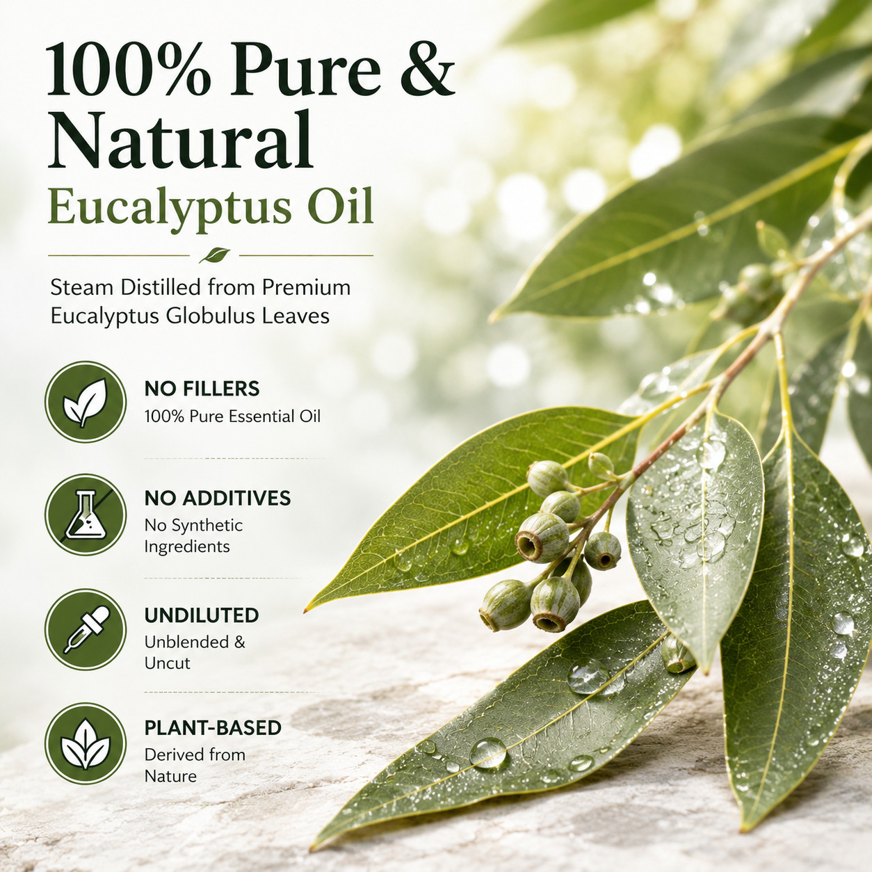 10 ml Eucalyptus Globulus Essential Oil (100% Pure & Natural) – GreenHealth