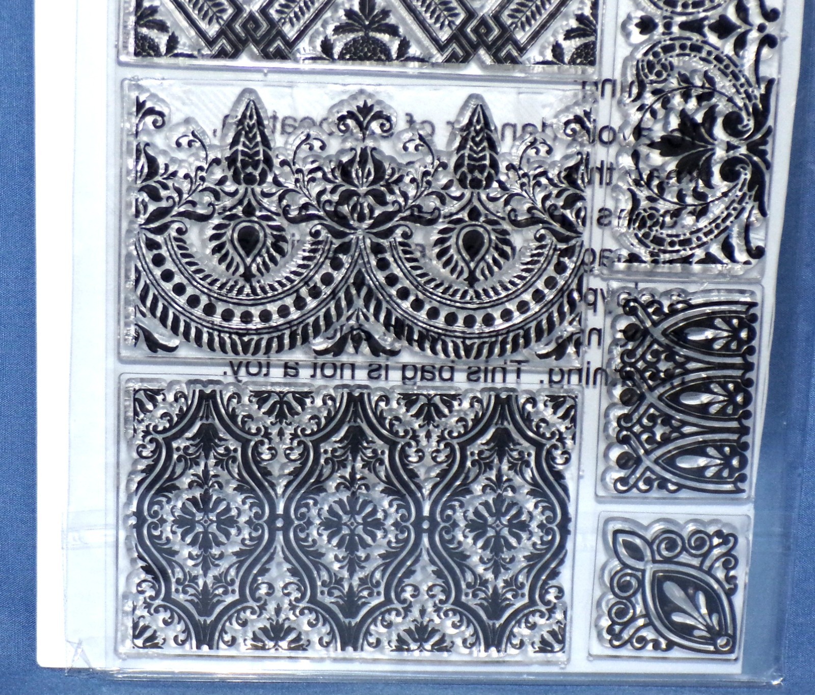 Anna Griffin Stamp Set Bold Fancy Design Patterns All New HTF Free Shipping