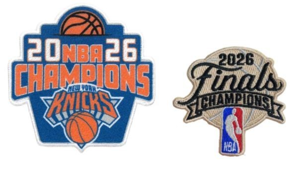 2026 NBA Champions NY Knicks 2pc set Iron On Embroidered Patch 3.5 and 2.5 inch