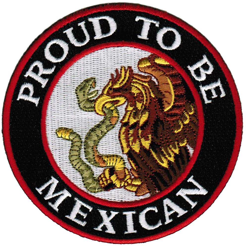 PROUD TO BE MEXICAN PATCH MEXICO FLAG SNAKE EAGLE embroidered iron-on PARCHE new