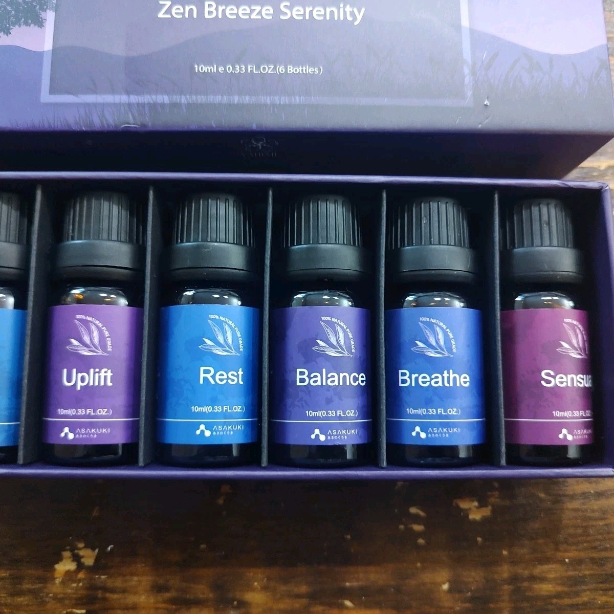 ASAKUKI Essential Oil Blends Oils for Diffusers Well wishing Set Zen Breeze Sere