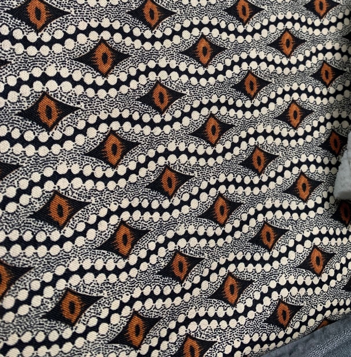 The Empire Collection Fabric Rose Studios 1/2 yard x 44″ Black Brown Geometric