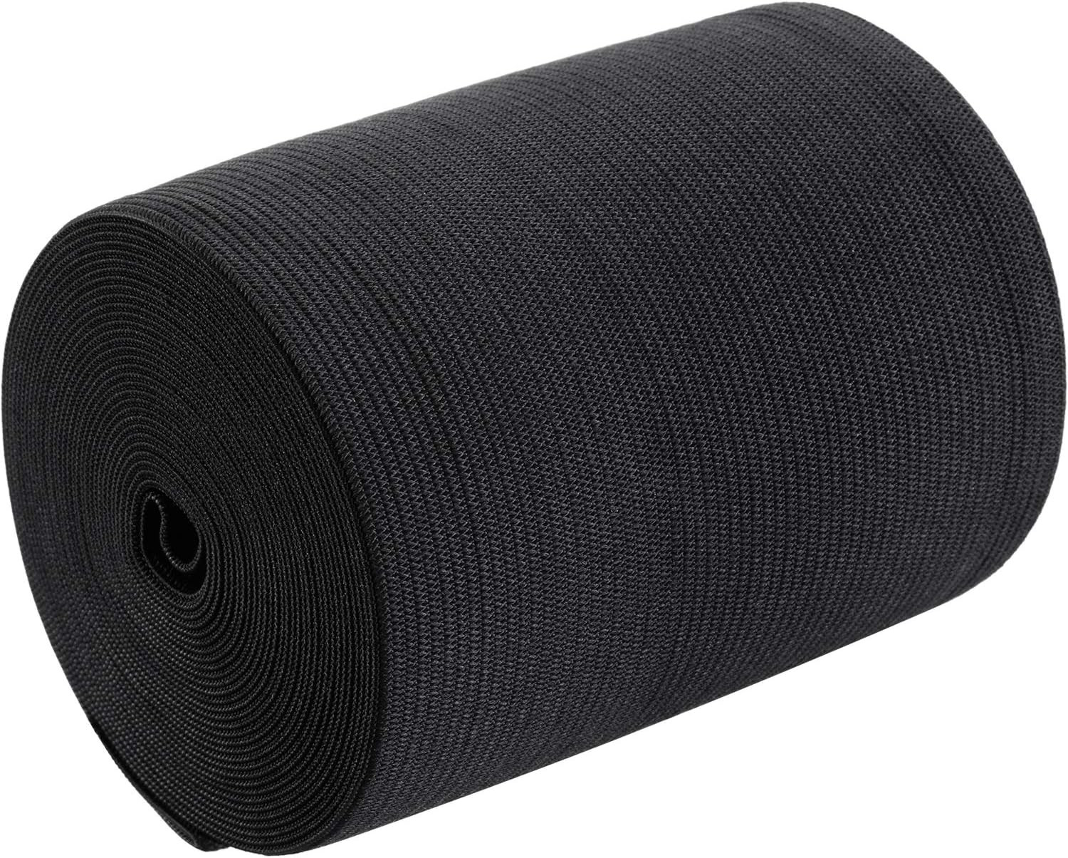 1 Pcs Elastic Spool (4 Inch X 5 Yard,Black)