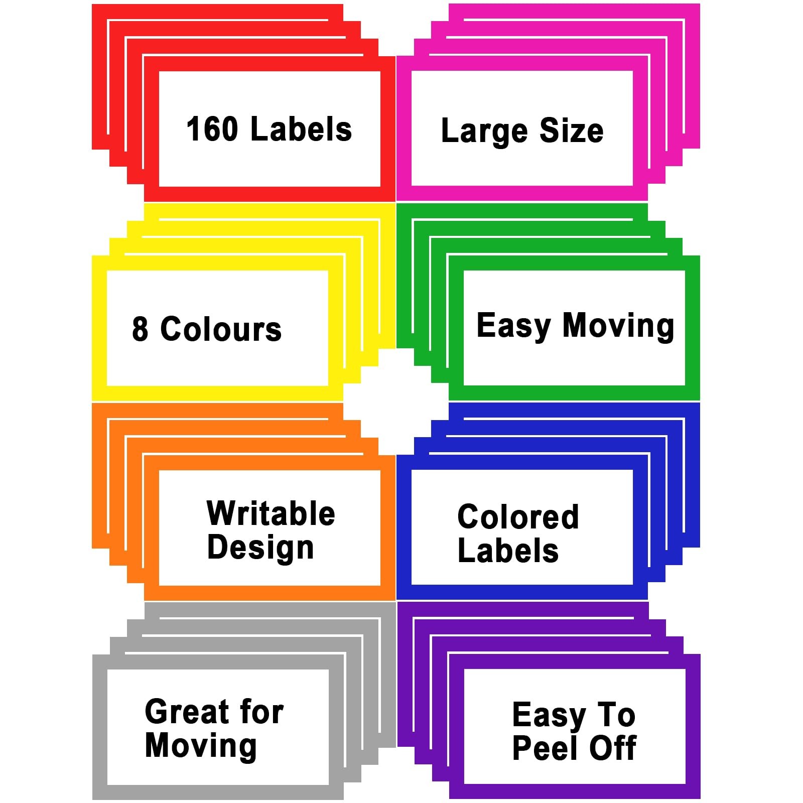 6 x 4 inch Large Moving Labels for Boxes, Blank Moving Boxes Labels Stickers, 16