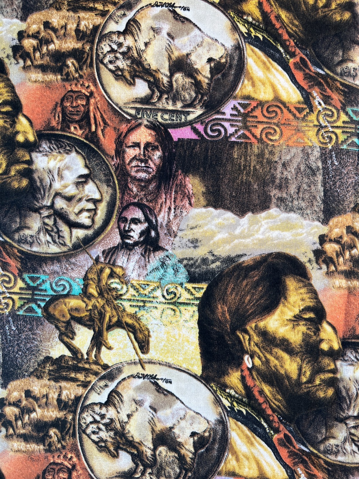 Fabric VTG “Five Cent Peace” By David Behrens Studio Springs Industries 19″x 45″