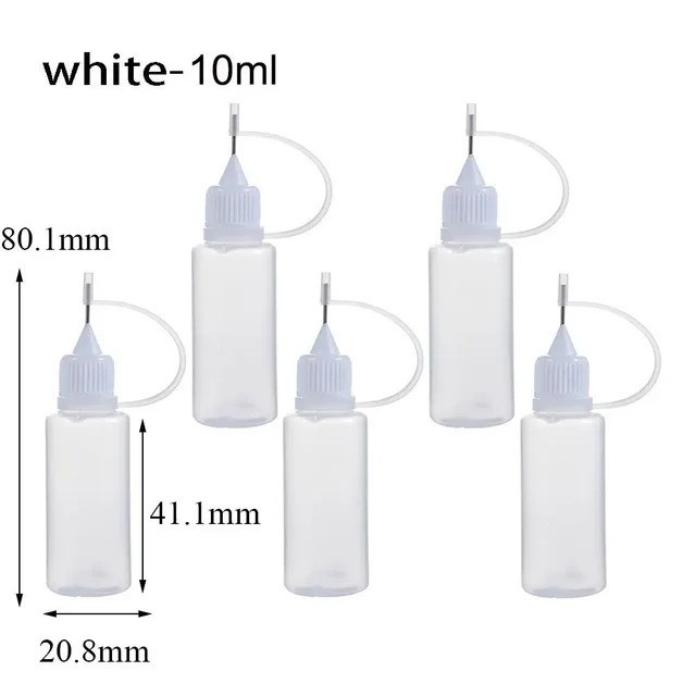5PCS Needle Tip Glue Applicator Bottles 5-100ML DIY Craft Quilling Tool