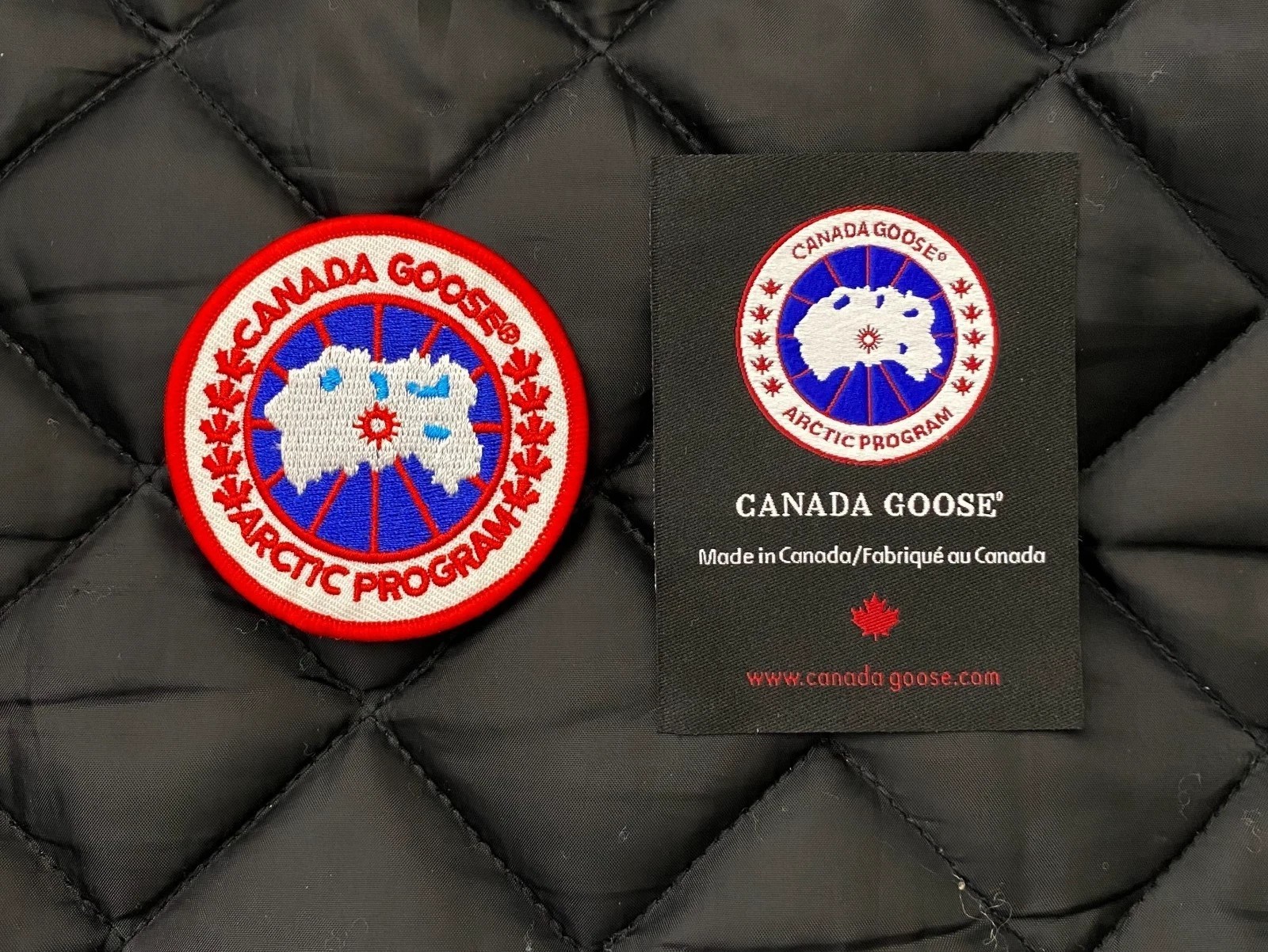 (2-Pack) Iron On / Sew On 2.5” Canada Goose Replacement Patch / Black Label Tag
