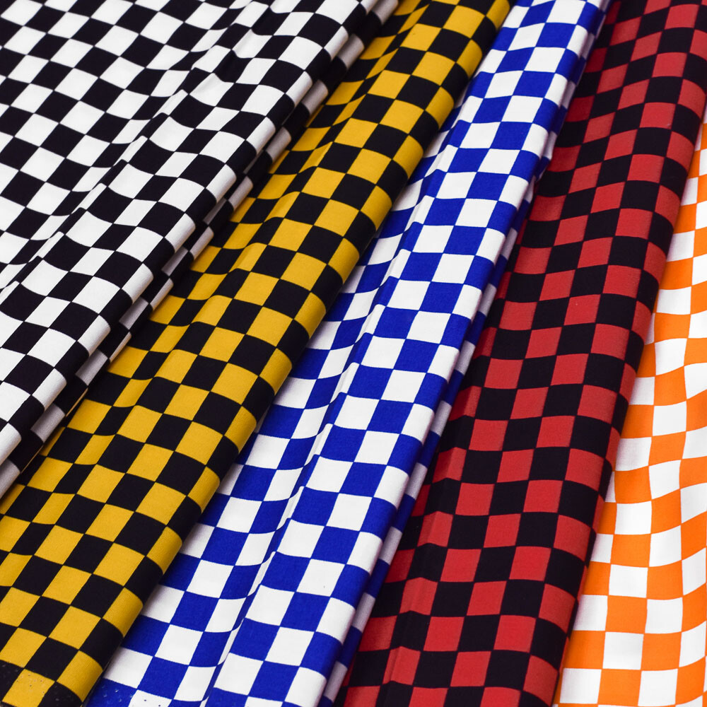Checkered Print Fabric 100% Cotton Retro Geometric 58/60″ Wide Sold BTY