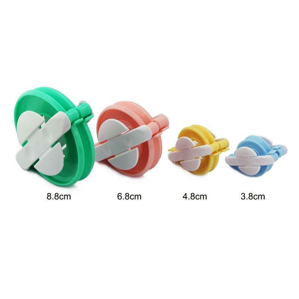 US 4 Pcs Pom Maker Handmade Craft Tool Kit Fluff Ball DIY Craft Wool Knitting HO