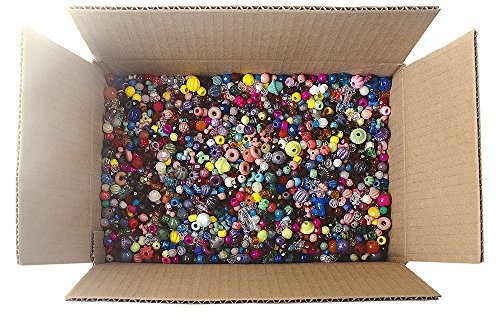 The Beadery Bonanza 5LB of Mixed Craft Beads, Sizes, Multicolor