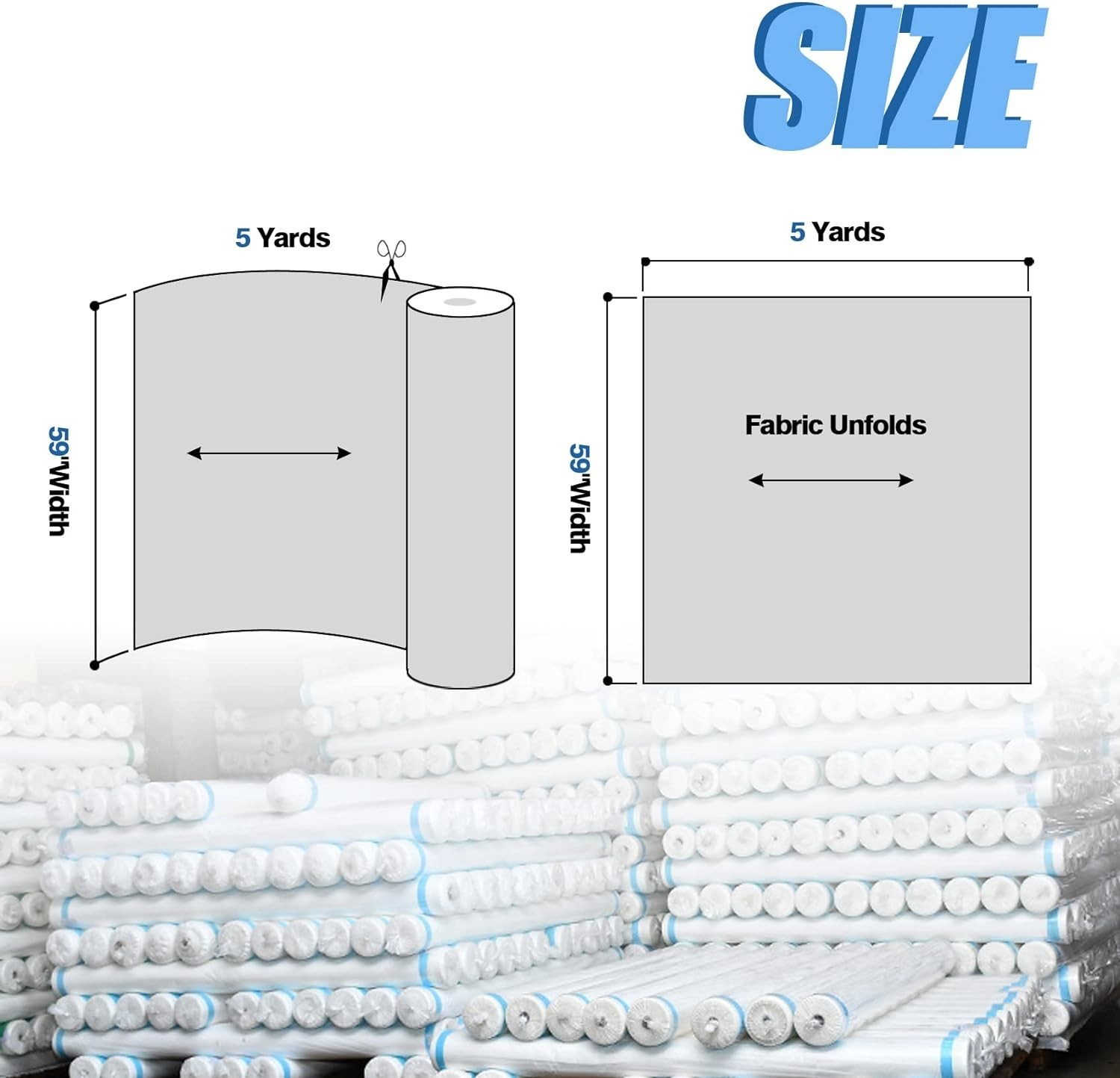 Luxurious 5 Yards of Soft White Cotton – Perfect for Quilting and Decorations
