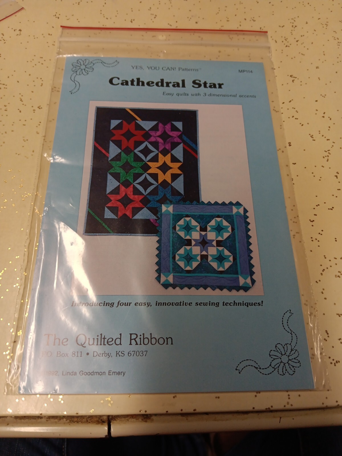 *”Cathedral Star” Quilt Pattern by The Quilted Ribbon – Yes, You Can! (Patterns)