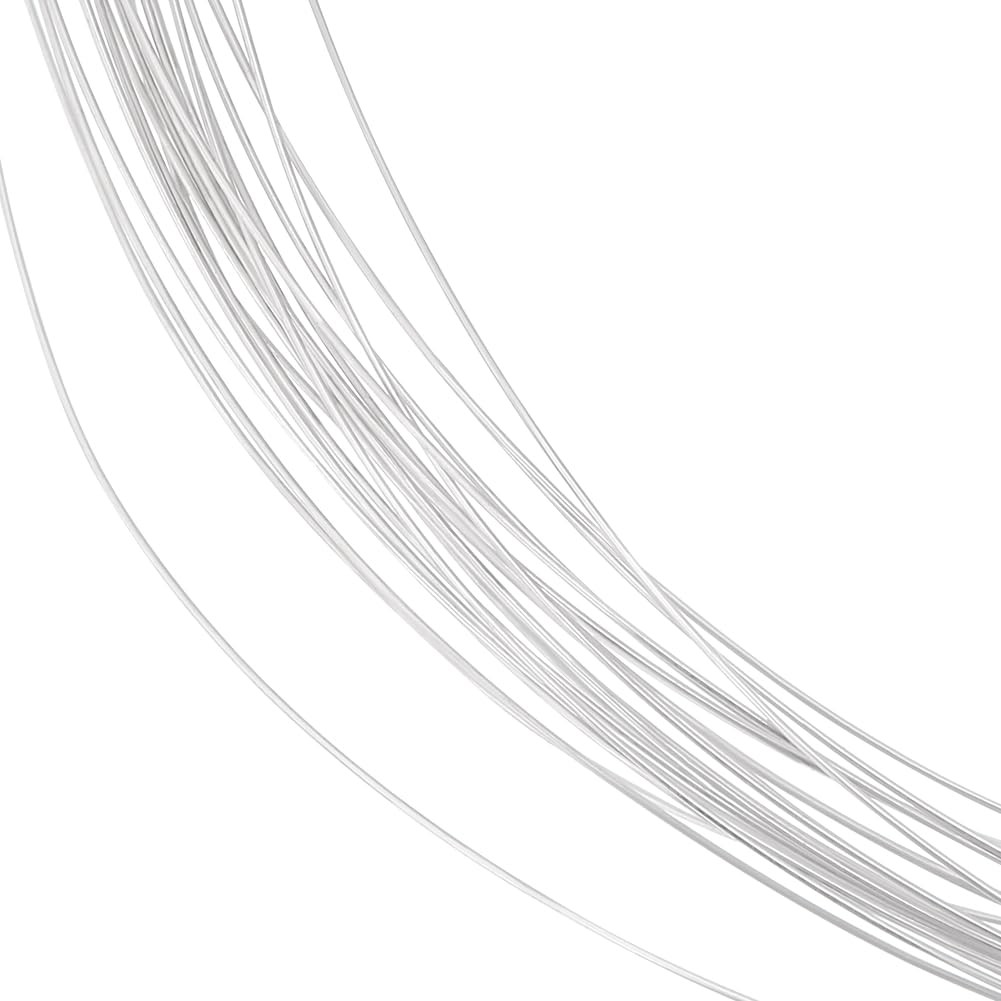 BENECREAT 16.4 Feet 999 Sterling Silver Wire, 32 Gauge Round 32 Gauge, silver