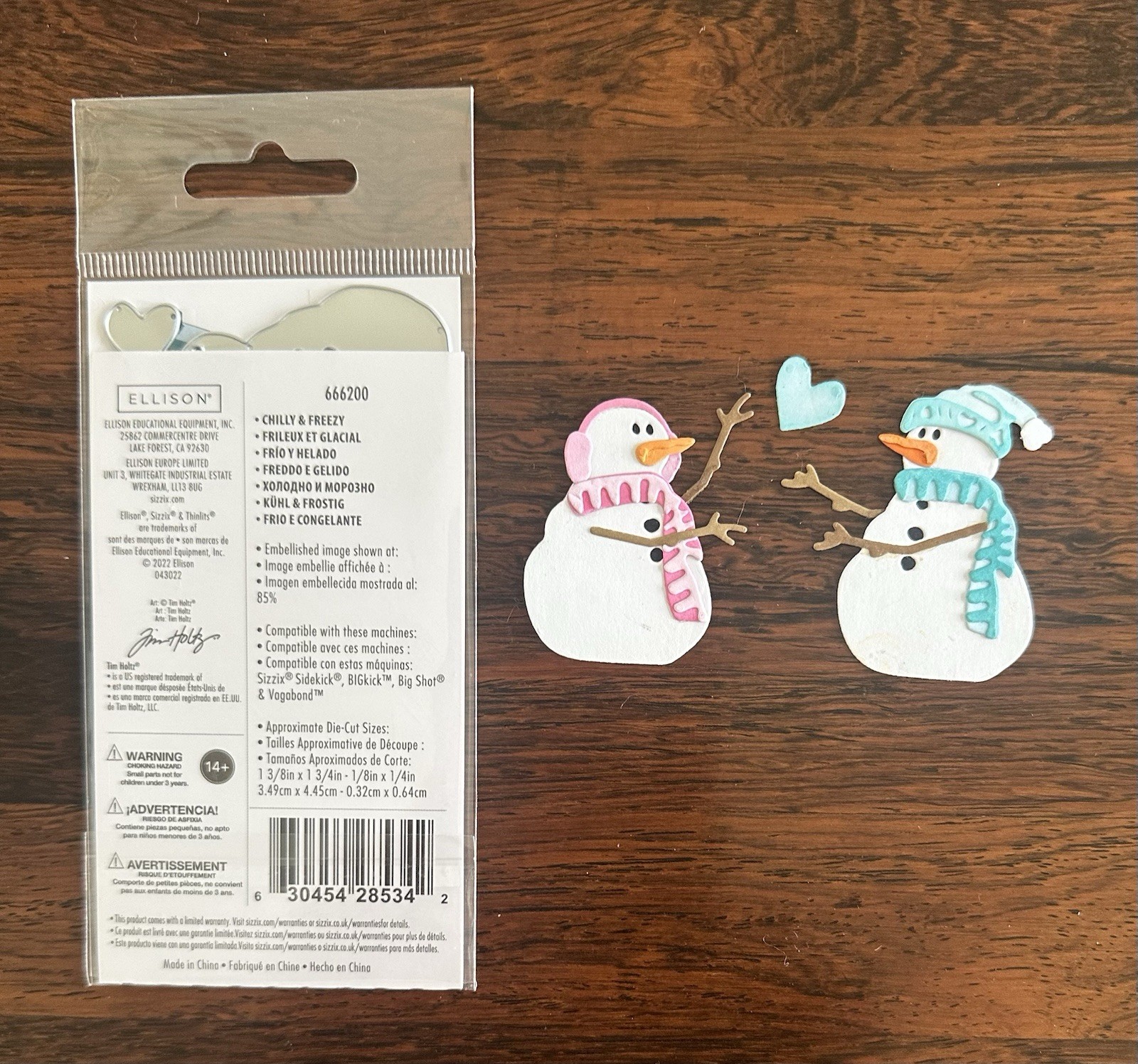 Tim Holtz Chilly & Freezy Diecember 2022 Sizzix Simon Says Stamp Snowman Xmas