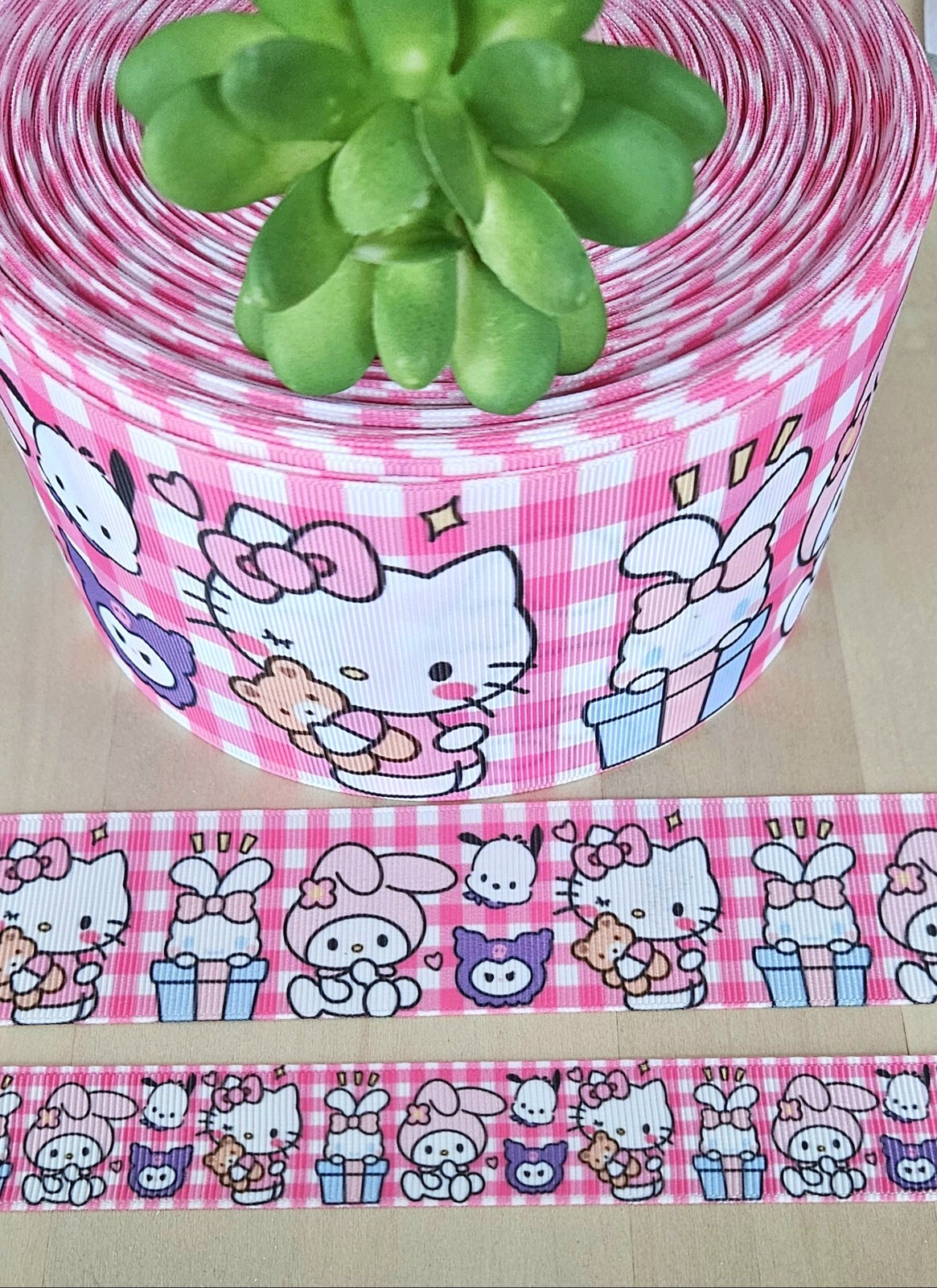 7/8, 1.5 & 3″ (1 YD) Hello Kitty & Friends Ribbon Easter Bunny My Melody