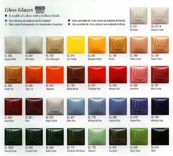 Duncan Discontinued RARE “GL” Semi-Transparent Gloss Glaze Variety Colors 4 oz.