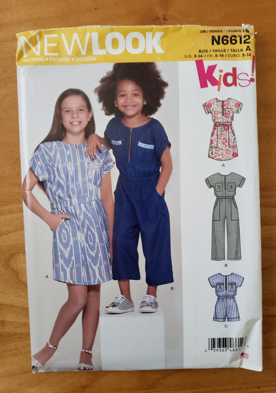 NEW LOOK N6612 GIRLS’ JUMPSUIT ROMPER & DRESS Sewing Pattern Ages 3 – 14 years