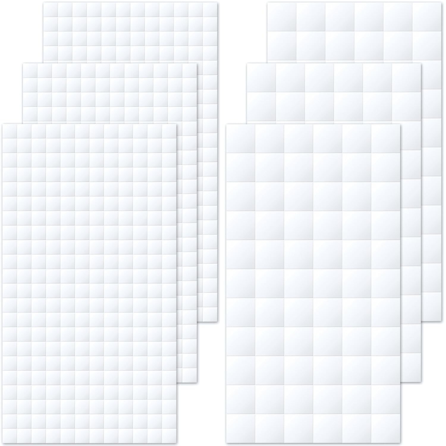 Joez Wonderful 6 Sheets Foam Adhesive Squares, 990pcs Total Double Sided Self…
