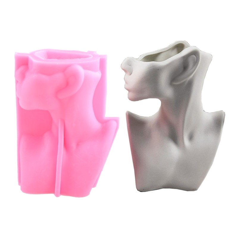 European-style Human Body Half-body Vase Silicone Mold Cement Mold