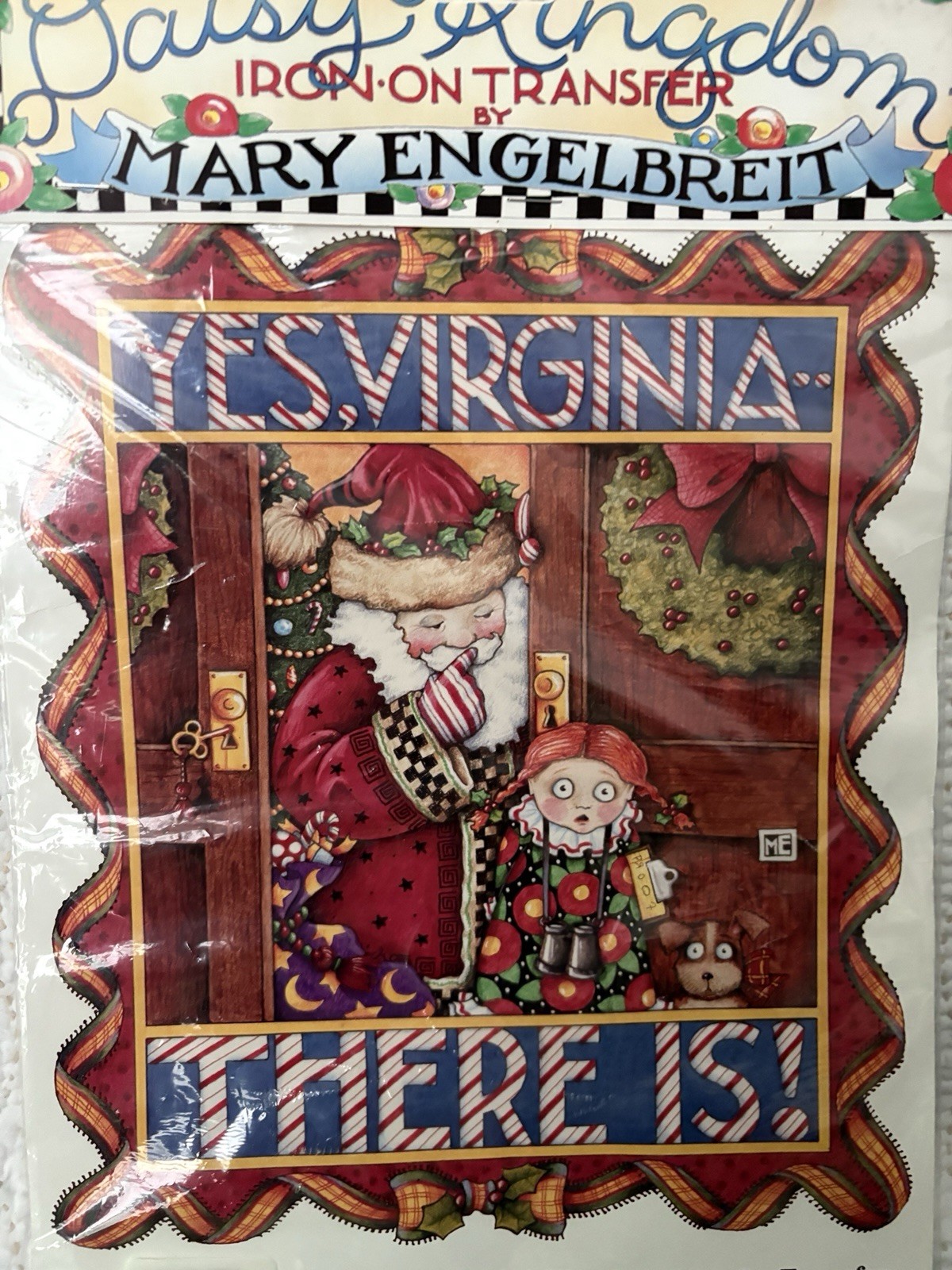 Mary Engelbreit #6541 Daisy Kingdom Iron On Transfer Yes Virginia There Is 1990