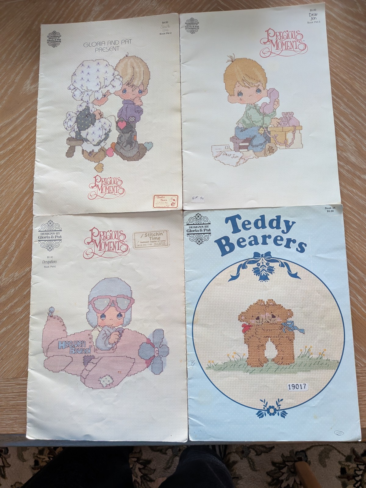 Vintage Precious Moments Cross Stitch Books – Designs by Gloria & Pat – LOT OF 4