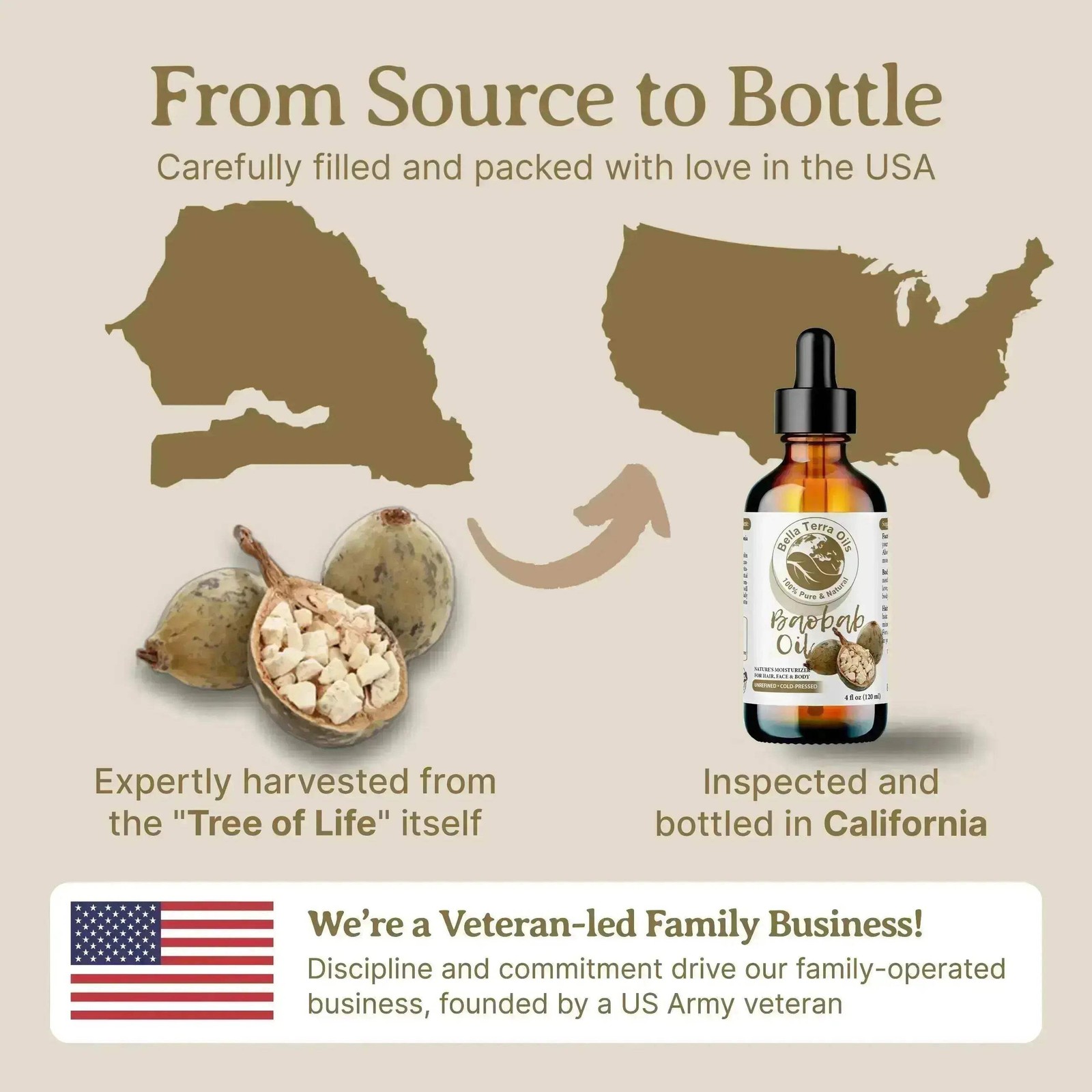 Baobab Oil: Cold-Pressed, Pure, Extracted from African Baobab Seeds