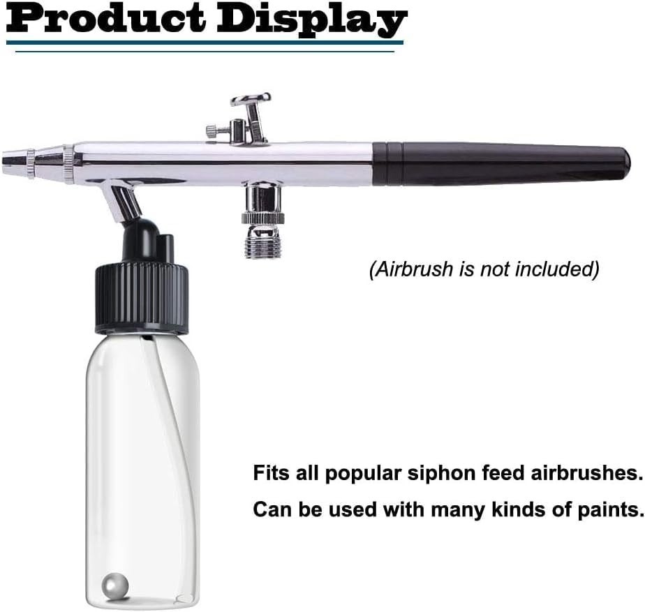Versatile 10-Piece Airbrush Bottle Kit with Leak-Free Design for Artists