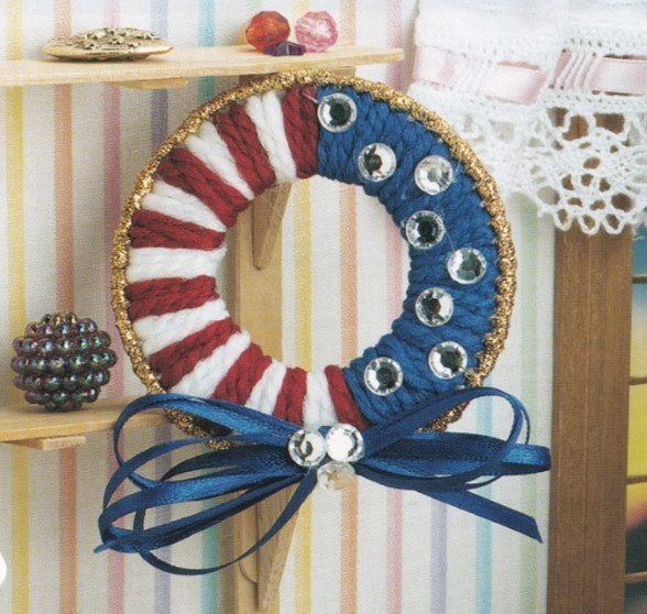 Plastic Canvas SEASONAL WREATHS Christmas Easter 4th July Fashion Doll PATTERN