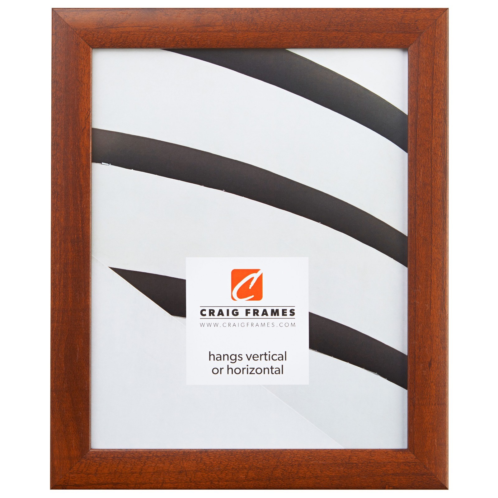 Craig Frames Contemporary 1″, Modern Walnut Brown Picture Frame