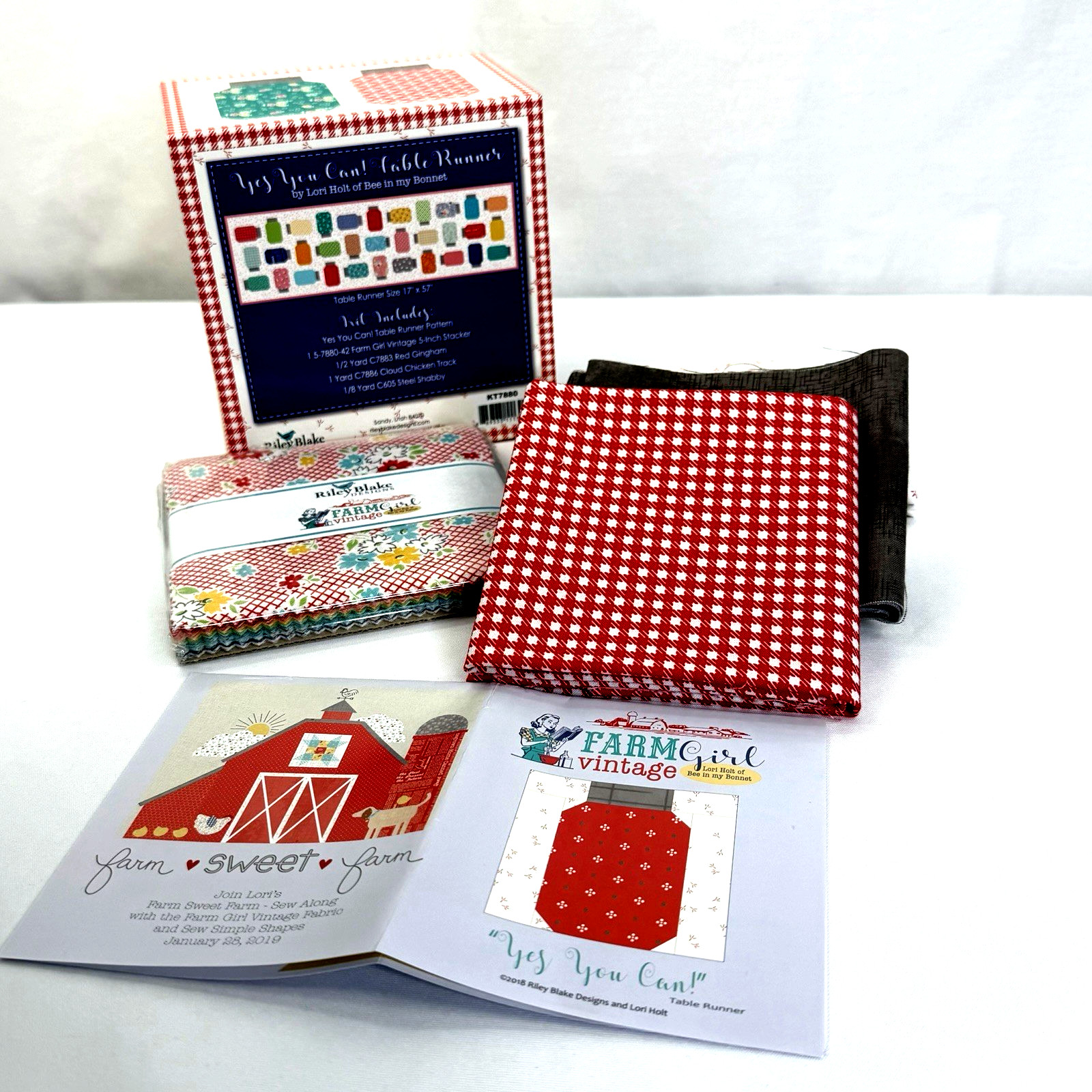 Yes You Can! Table Runner Boxed Quilt Kit 17″ x 57″ by Lori Holt Riley Blake