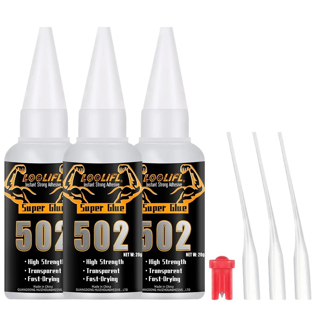 502 Super Glue 20g Quick Dry Strong Cyanoacrylate Adhesive Metal Wood Plastic