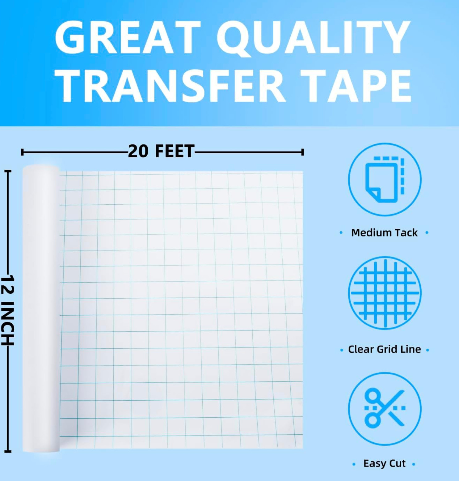 20 Feet White Vinyl Permanent Adhesive Vinyl Rolls Signs Scrapbooking New