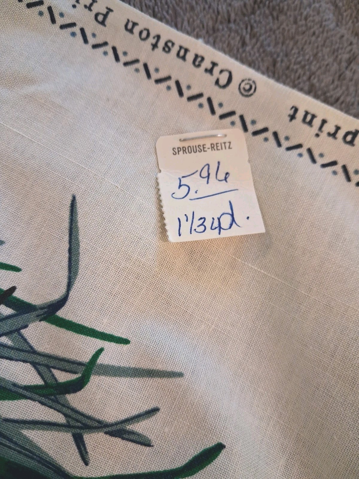 Vintage Cranston VIP Wild Ducks Fabric Panel 12 Squares Cotton 1.33 Yds Cabin
