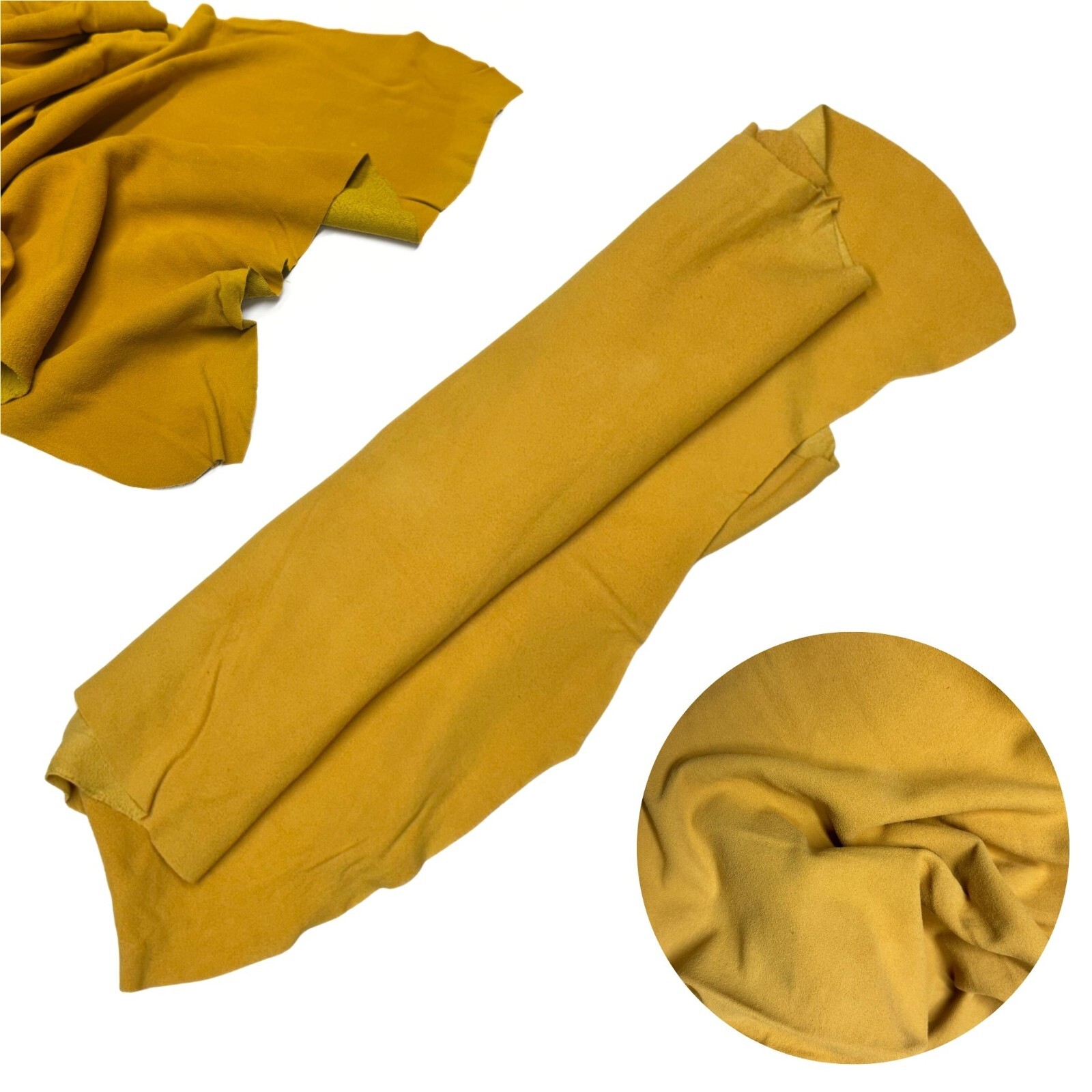 Natural Deerskin Suede Leather Hide – Soft Buckskin Splits for Crafts