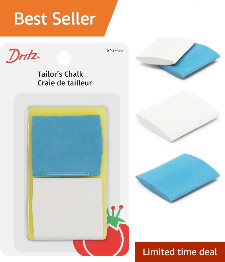 Tailor’s Chalk, 2 Count, White and Blue