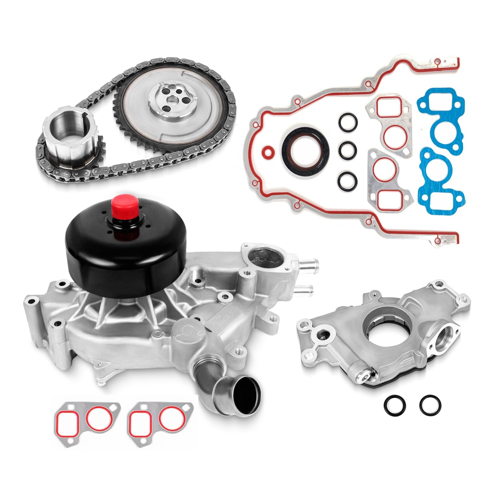 Engine Timing Chain Kit with M295 Oil Pump for Chevy 4.8 5.3