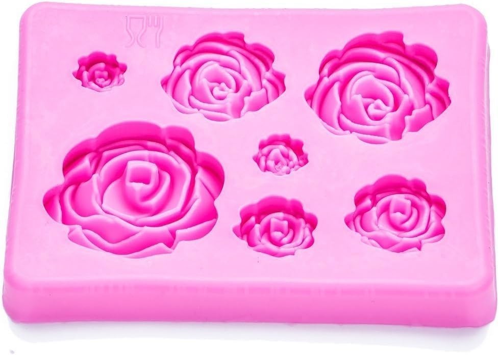 Durable 2PCS Rose Flower Silicone Molds – Ideal for Wedding Cakes & Desserts