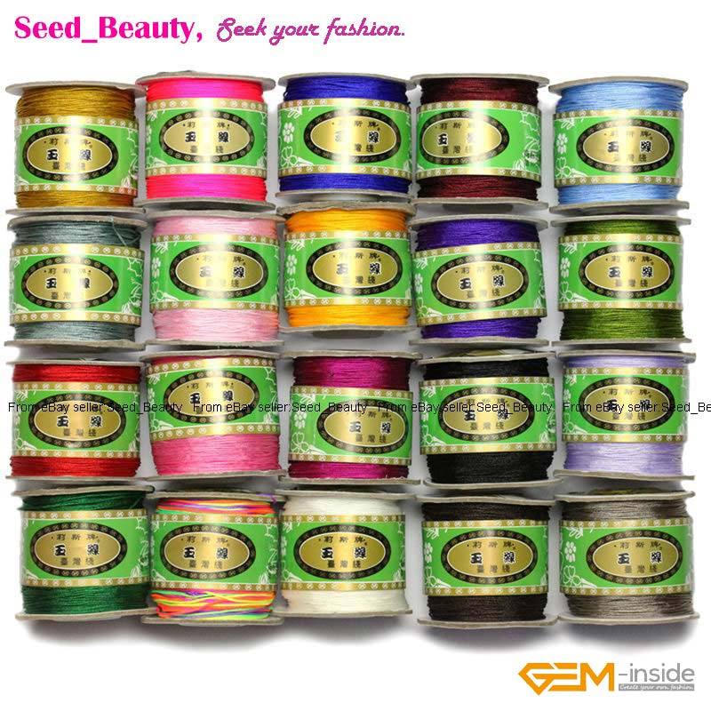 0.8mm Chinese Knotting Nylon Thread Handcraft Braid Rattail Cord Rope 120 Meter