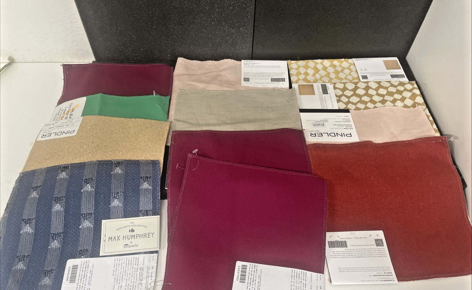 Fabric Samples Square Piece Pindler Lot of 70 PC Multi Color Design